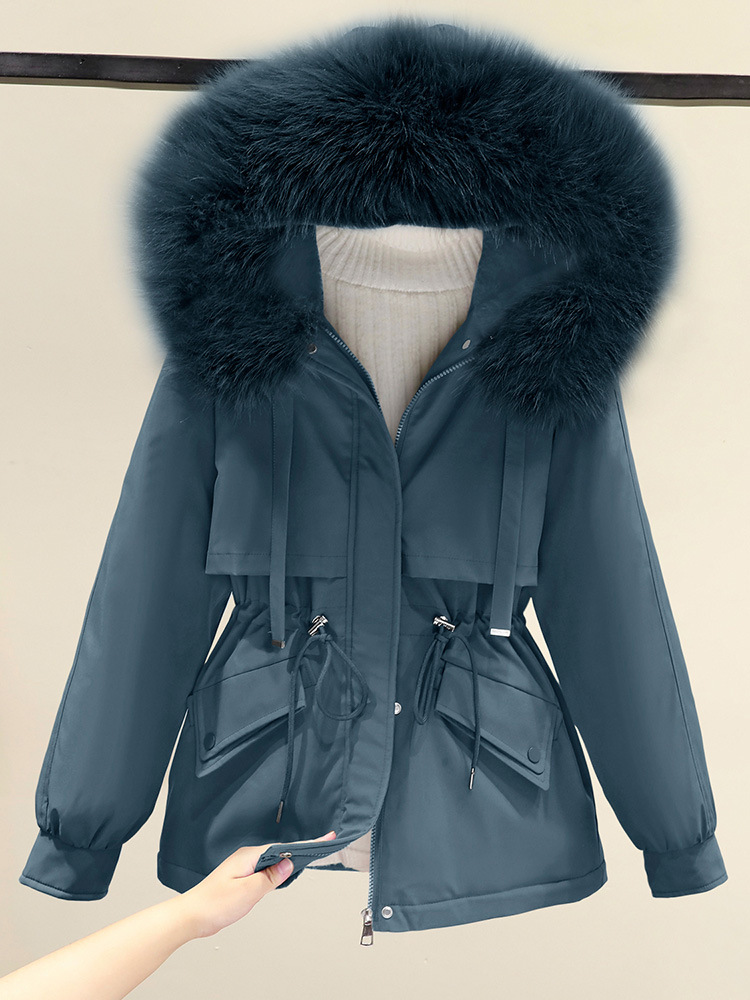 Faux Fur Hooded Parka Coat