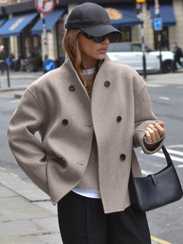 Basic Solid Warm Coat