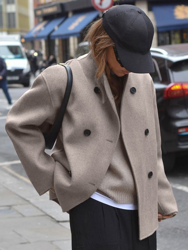 Basic Solid Warm Coat