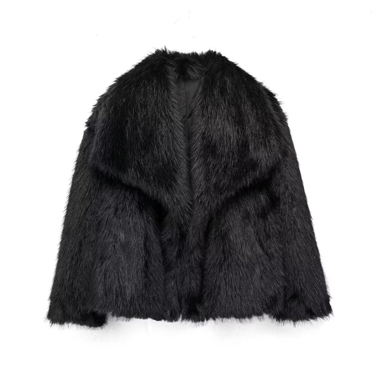 Short Faux Fur Loose Coat