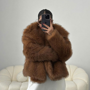 Short Faux Fur Loose Coat