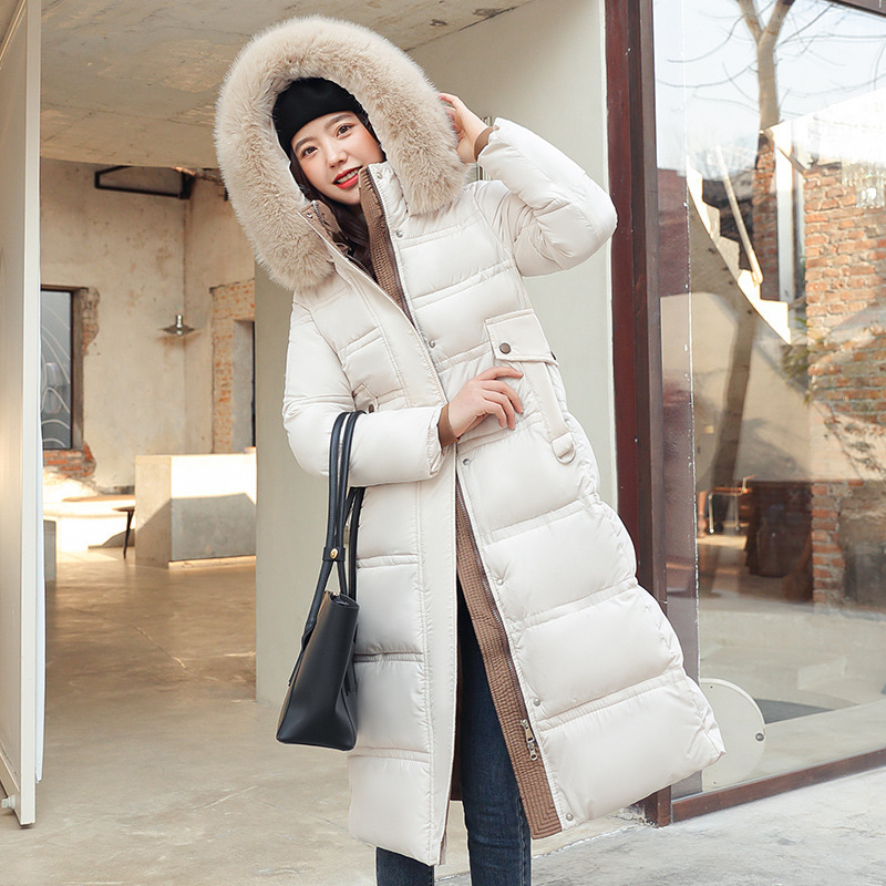 Luxurious Long Puffer Coat With Fur Hood