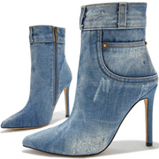 Stiletto Denim Boots