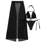 Black 3-Piece Bikini Swimsuit For Women